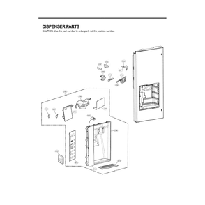 Dispenser Diagram and Parts List for LFX31925ST 05 LG Refrigerator