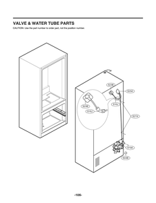 Valve And Water Tube Parts Diagram and Parts List for LFXC22525D ASBCNA0 LG Refrigerator