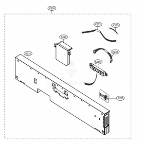 Panel Assembly Diagram and Parts List for LDT7797ST ASTEEUS LG Dishwasher