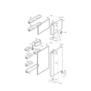 Part Location Diagram of 3581JJ8032H LG Door Assembly,Refrigerator