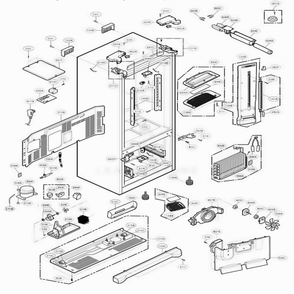 Case Parts Diagram and Parts List for 78739 AWB4SER LG Refrigerator