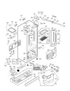 Case Parts Diagram and Parts List for 79570322312  Kenmore Refrigerator