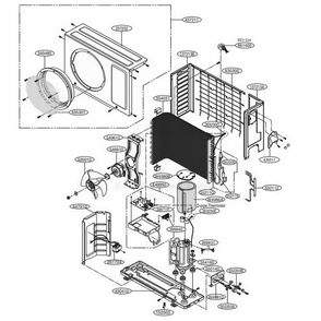 Main Diagram and Parts List for AVMH09SB AWHAHCI LG Air Conditioner