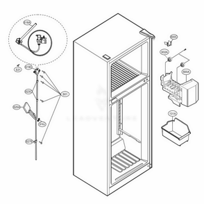 Ice Maker Parts Diagram and Parts List for 79432 ASWCSE7 LG Refrigerator