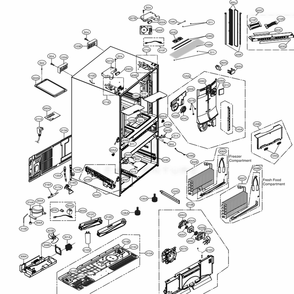Case Parts Diagram and Parts List for 72489 AWBCSE0 LG Refrigerator