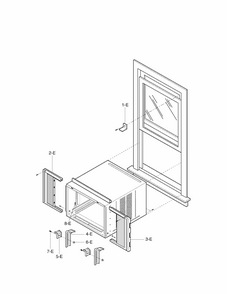 Installation Kit Assembly Parts Diagram and Parts List for 58075184700  Kenmore Air Conditioner