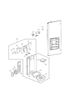 Dispenser Parts Diagram and Parts List for LFX28977SW 03 LG Refrigerator
