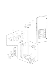 Dispenser Parts Diagram and Parts List for LFX28977ST 03 LG Refrigerator