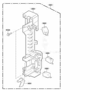 Latch Board Parts Diagram and Parts List for 80822 AW1ESEA LG Wall Oven