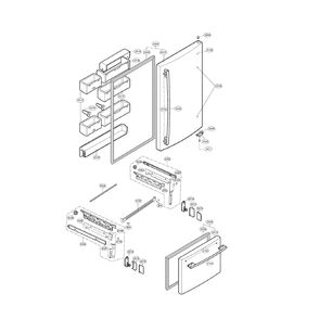 Door Diagram and Parts List for LDN22735SB 00 LG Refrigerator