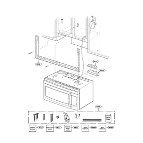 Installation Diagram and Parts List for LMVH1750SB 00 LG Microwave