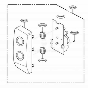 Part Location Diagram of 3572W0A272B LG PANEL,CONTROL