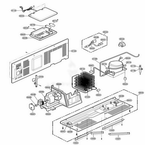 Mechanical Compartment Diagram and Parts List for LRSPC2331BK AWBCLGA LG Refrigerator