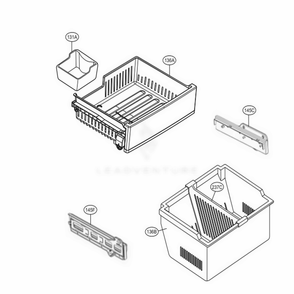 Freezer Parts Diagram and Parts List for 72123 ASTCSE0 LG Refrigerator