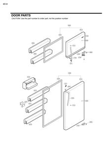 Door Parts Diagram and Parts List for 79579439211  Kenmore Refrigerator