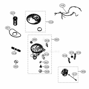 Sump Assembly Diagram and Parts List for LDP6797BD ABDEEUS LG Dishwasher