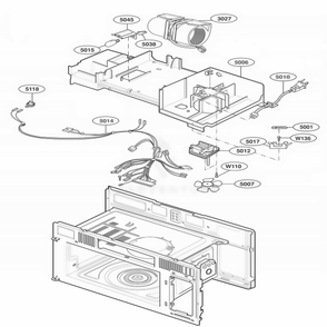 Interior Parts 2 Diagram and Parts List for JVM1640AH AALEGEU LG Range