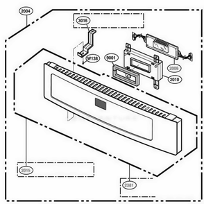 Controller Parts Diagram and Parts List for JMC8130DDB ABKEJEN LG Range