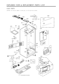 Case Parts Diagram and Parts List for GC-L228NSSM ASTCNA0 LG Refrigerator