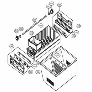 Freezer Parts Diagram and Parts List for 71606 ATICSE2 LG Refrigerator