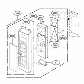 Controller Parts Diagram and Parts List for MMV4205AAB ABKEMTG LG Range