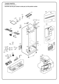 Case Parts Diagram and Parts List for GR-B288NQUM ASWCSE0 LG Refrigerator