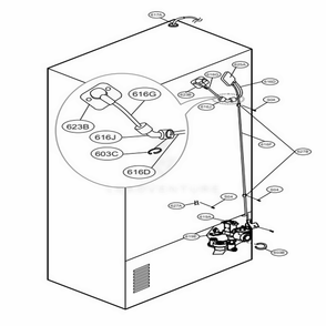 Main Diagram and Parts List for 72182 ASWCSE0 LG Refrigerator