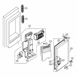 Ice Maker And Ice Bin Parts Diagram and Parts List for 74113 ASTCSE0 LG Refrigerator