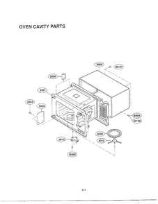 Complete Microwave Assembly Page 3 Diagram and Parts List for MA-1905W  LG Microwave