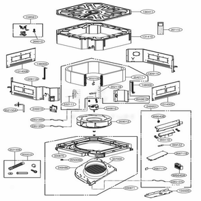 Indoor Unit Diagram and Parts List for LCN187HV ANWBEUS LG Air Conditioner