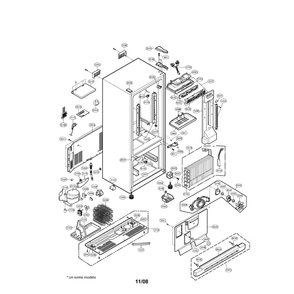 Case Diagram and Parts List for LBN22515ST 00 LG Refrigerator