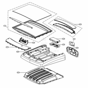 Control Panel And Plate Assembly Electric Type Diagram and Parts List for 61423 ASTESEU LG Dryer