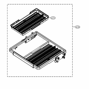 3rd Rack Assembly Diagram and Parts List for LDP6797BD ABDEEUS LG Dishwasher
