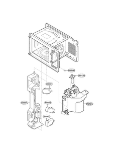 Latch Board Parts Diagram and Parts List for LCRM1240SW01  LG Microwave