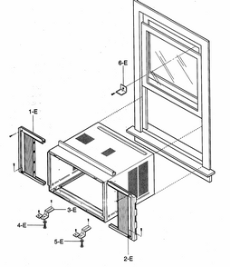 Installation Kit Assy Diagram and Parts List for 58073089300  Kenmore Air Conditioner