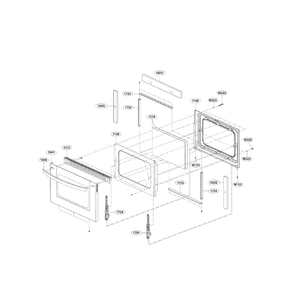 Lower Door Diagram and Parts List for LDE3037ST 00 LG Range