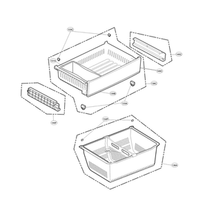 Freezer Parts Diagram and Parts List for LFXS26973S 01 LG Refrigerator