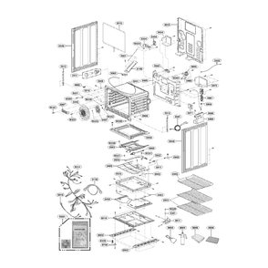 Lower Cavity Diagram and Parts List for LDG3036ST 00 LG Range
