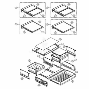 Refrigerator Parts Diagram and Parts List for 72182 ASWCSE0 LG Refrigerator
