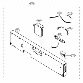 Panel Assembly Diagram and Parts List for 14355 ASSESEU LG Dishwasher