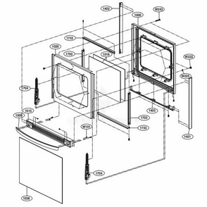 Door Parts Diagram and Parts List for LRG3193SB FBKELGA LG Range