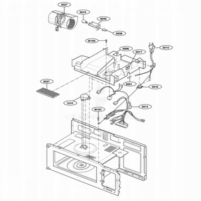 Interior Parts 2 Diagram and Parts List for JVM1542WF AW1EGEU LG Wall Oven
