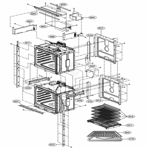 Assembly Diagram and Parts List for LSWD307ST AS6LSTD LG Wall Oven