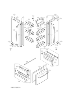 Doors Diagram and Parts List for LFC23760ST 00 LG Refrigerator