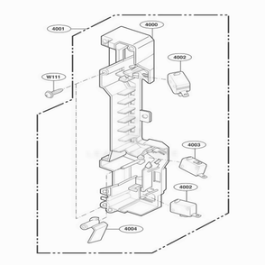 Latch Board Parts Diagram and Parts List for MV1725B AB1EGSE LG Range