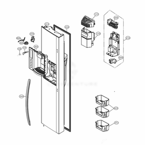 Freezer Parts Diagram and Parts List for LSXC22426S ASTCNA4 LG Refrigerator