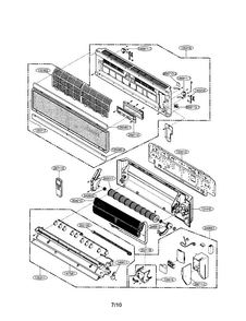 Indoor Unit Diagram and Parts List for LA140CE  LG Air Conditioner