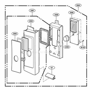 Controller Parts Diagram and Parts List for 80802 AW1ESEA LG Wall Oven
