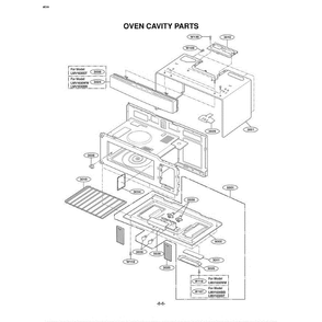 Section 1 Diagram and Parts List for LMV1630BB CB1ELGA LG Microwave Oven Combo