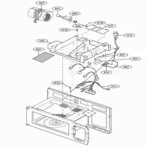 Interior Parts 2 Diagram and Parts List for 80012 CWHESEA LG Wall Oven